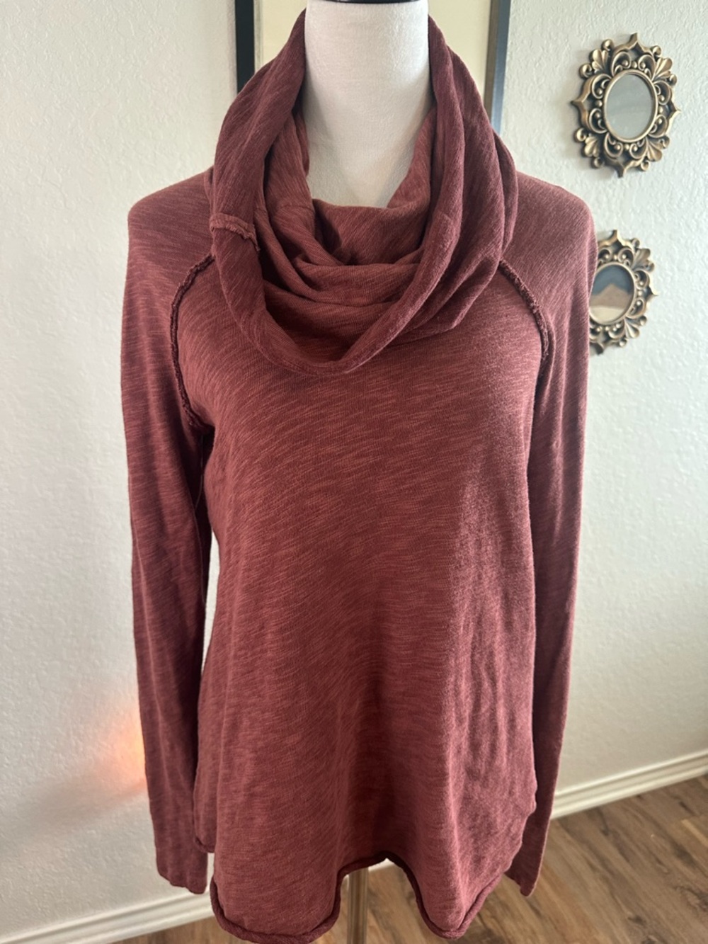 Free People Beach One Body Cotton Cocoon Cowl Pullover - Picture 2 of 7